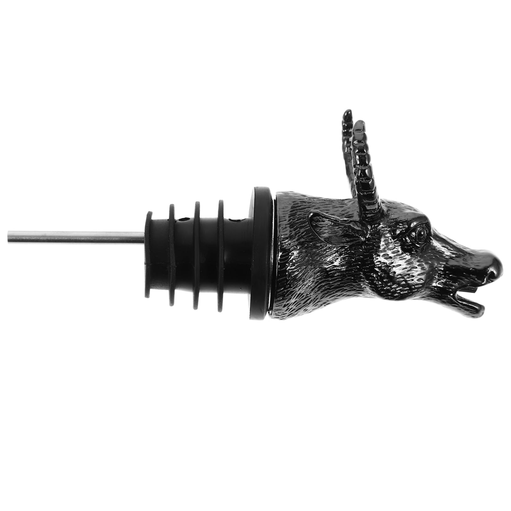 AUTSUPPL Oil Bottle Pourer Alloy Wine Bottle Pourers Black Vinegar Bottle Spouts Beer Wine Alloy