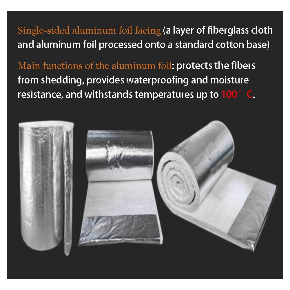 Manta aislante de fibra de cerámica con revestimiento de aluminio para aplicaciones de alta temperatura en hornos, hornos y tuberías industriales