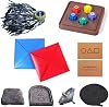 BlockPro Gonggi Korean Game Gongi Pack for Adults, Folk Dice Stone Catching Game Jebi Kicks, Gong-gi, Biseokchigi, Paeng-y, DDAKJI, Hand Eye Coordination Training Toy All Game Set