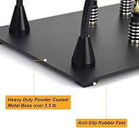 Vista 3 de Estación de soldadura con manos de ayuda magnéticas NOEVSBIG con base grande y resistente, 6 soportes para PCB, 5 brazos flexibles con clip