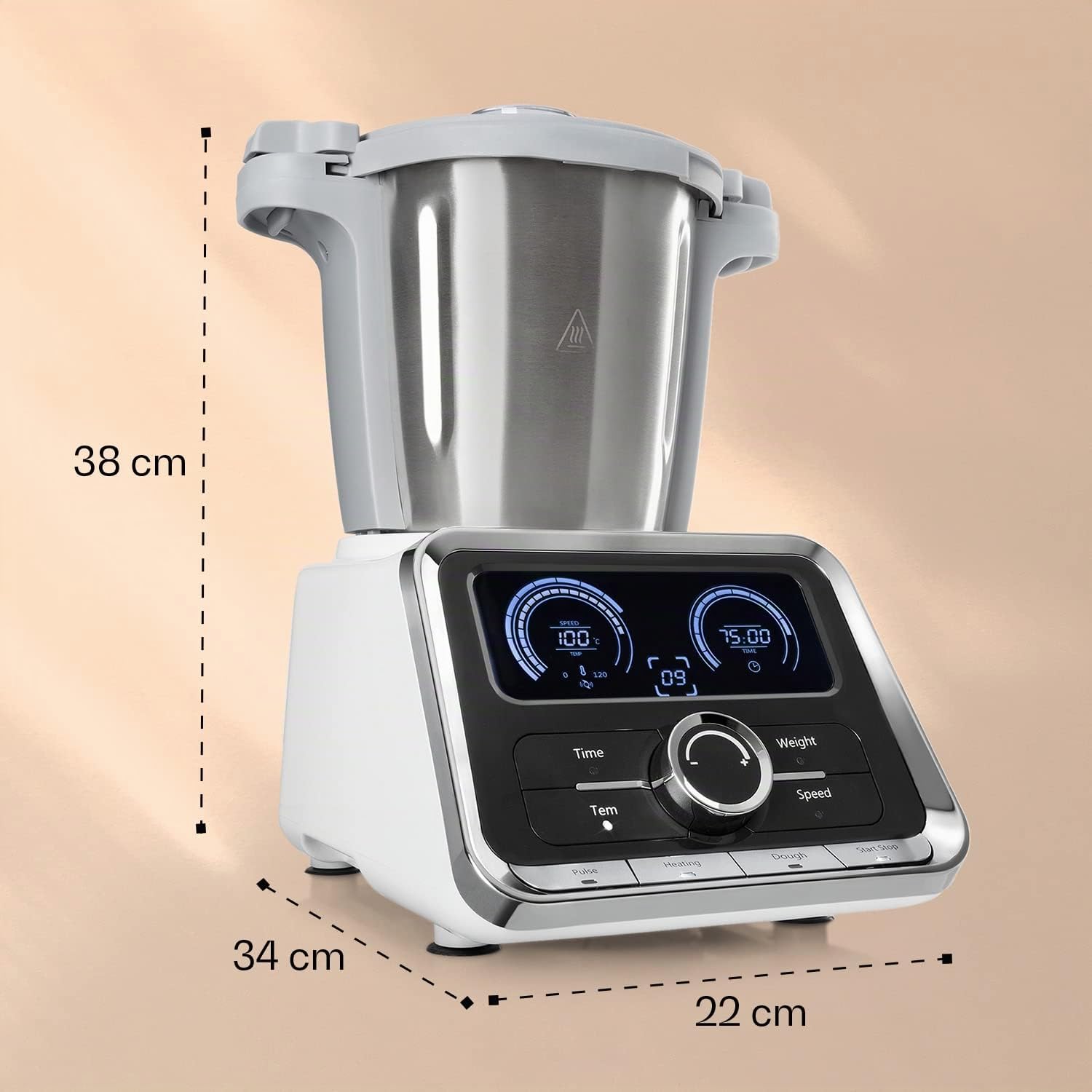 Klarstein GrandPrix & # x2022; Robot de cocina, color plateado
