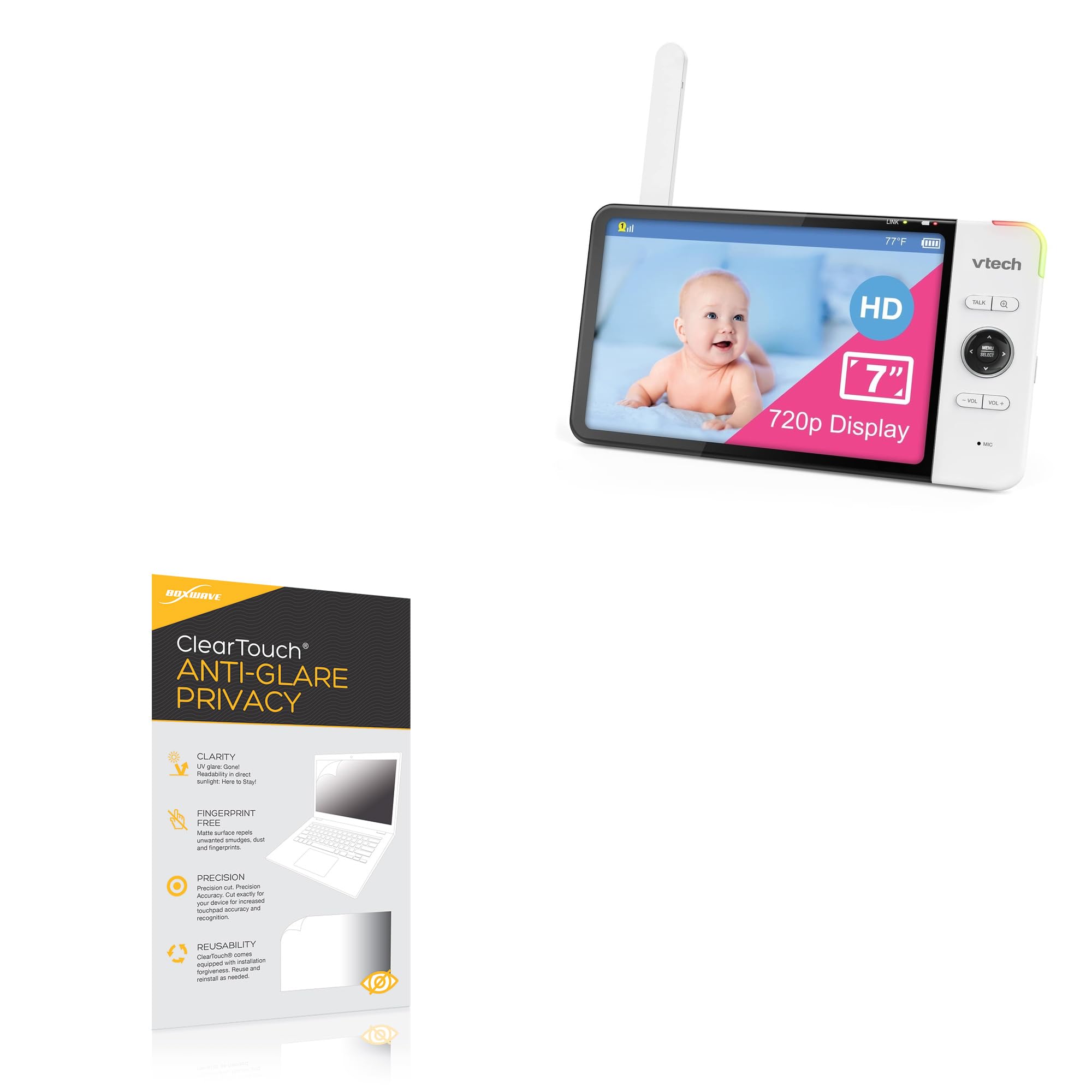 BoxWave Screen Protector Compatible with VTech VM919 - ClearTouch Anti-Glare Privacy (2-Pack), Privacy Screen Protector Flexible Film Anti-Glare