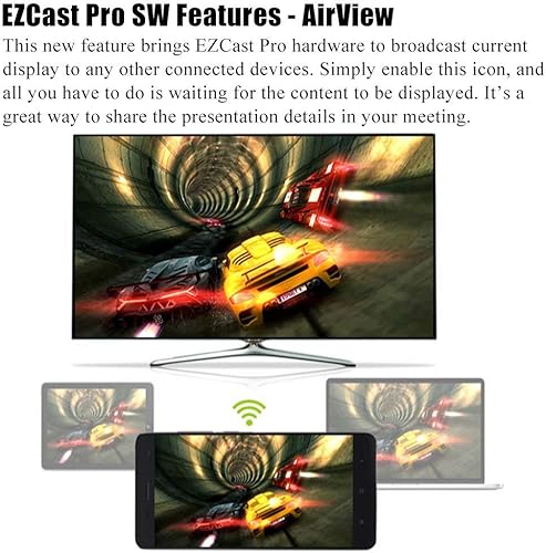 Miniatura 5 de EZCast PRO Dongle Presentación Inalámbrica Smart TV Stick Alta Velocidad MIMO 2T2R WiFi HDMI, Soporta 4 a 1 Pantallas Divididas