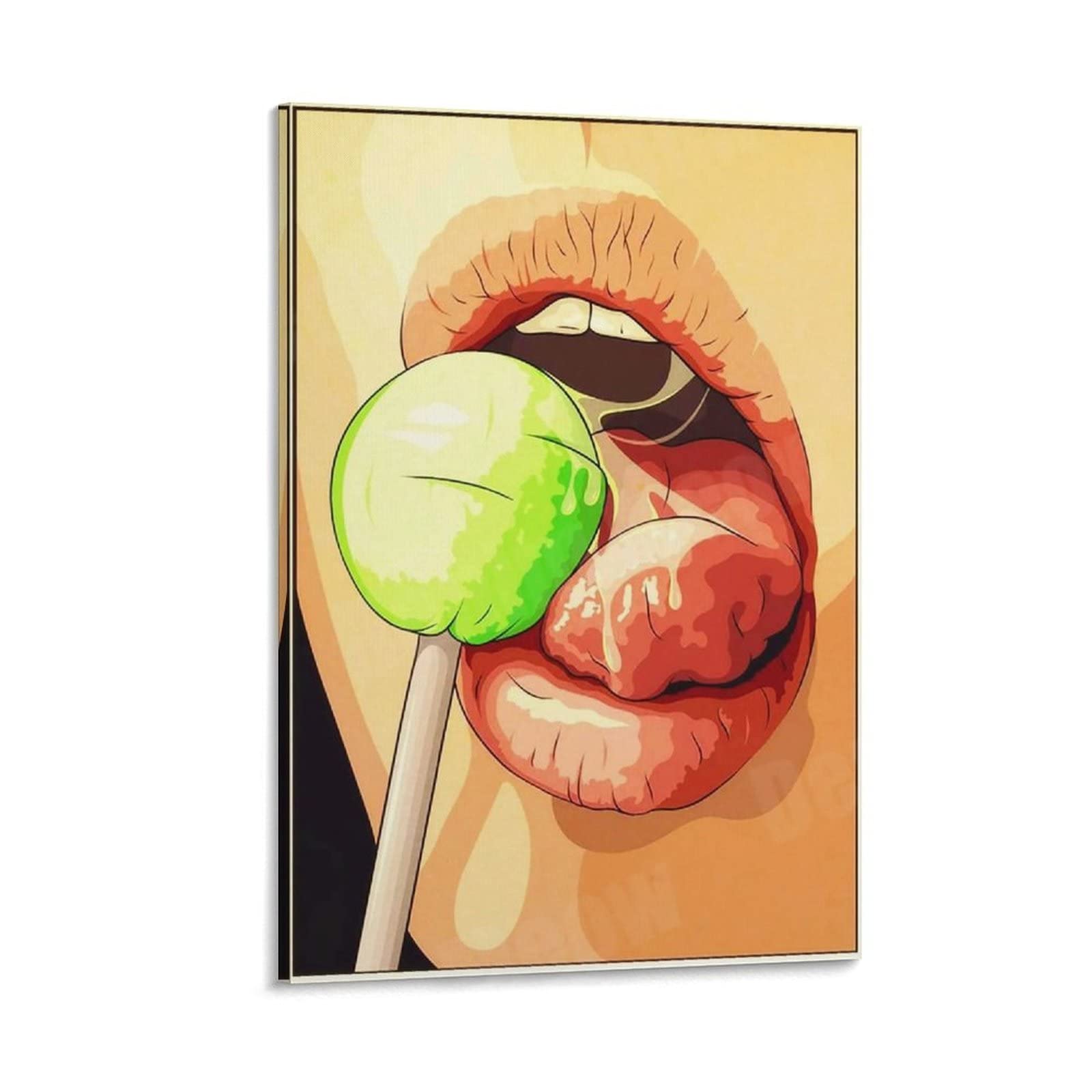 Poster pop art con stampa artistica da parete su tela con scritta "Hot Girl" e poster da camera da letto in famiglia, 60 x 90 cm