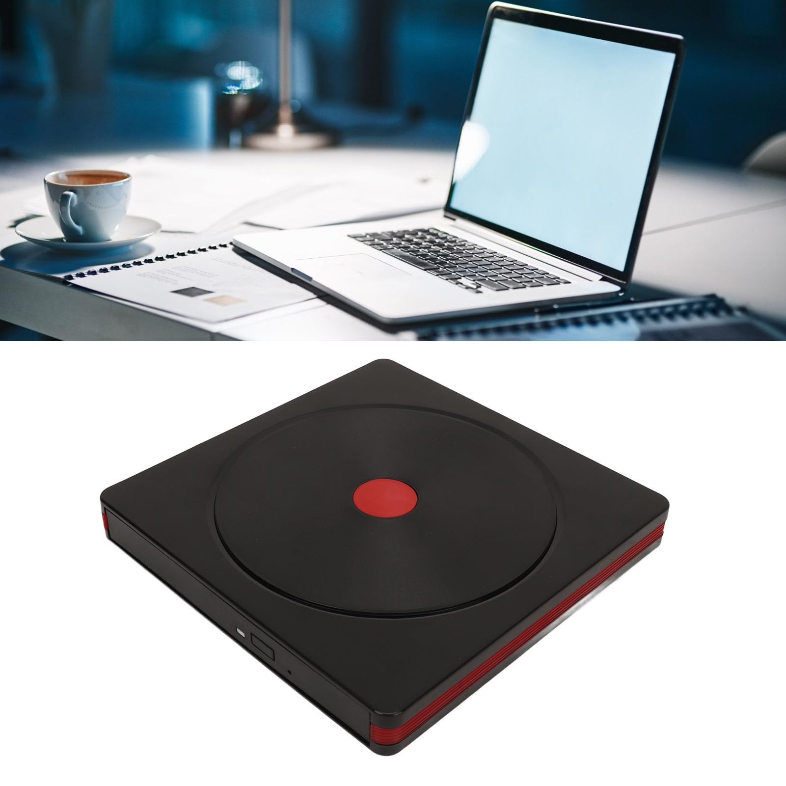ASHATA Unità DVD Esterna, Masterizzatore/masterizzatore BD Portatile Sottile CD/VCD/DVD/luce Blu, per Windows, per Mac OS, per Computer Desktop, Laptop, Laptop Ultra, ecc.