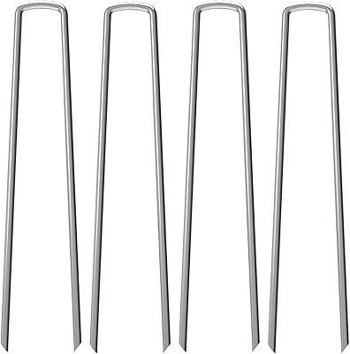 OK5STAR 12 inch galvanized garden stakes pins with package