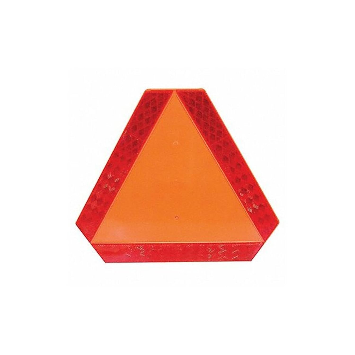 Deflecto Slow Moving Vehicle Sign with Reflective Tape, Safety Triangle, Orange, Highly Visible, Plastic, 16" W x 14" H x 1/4" D(70-0110-50)