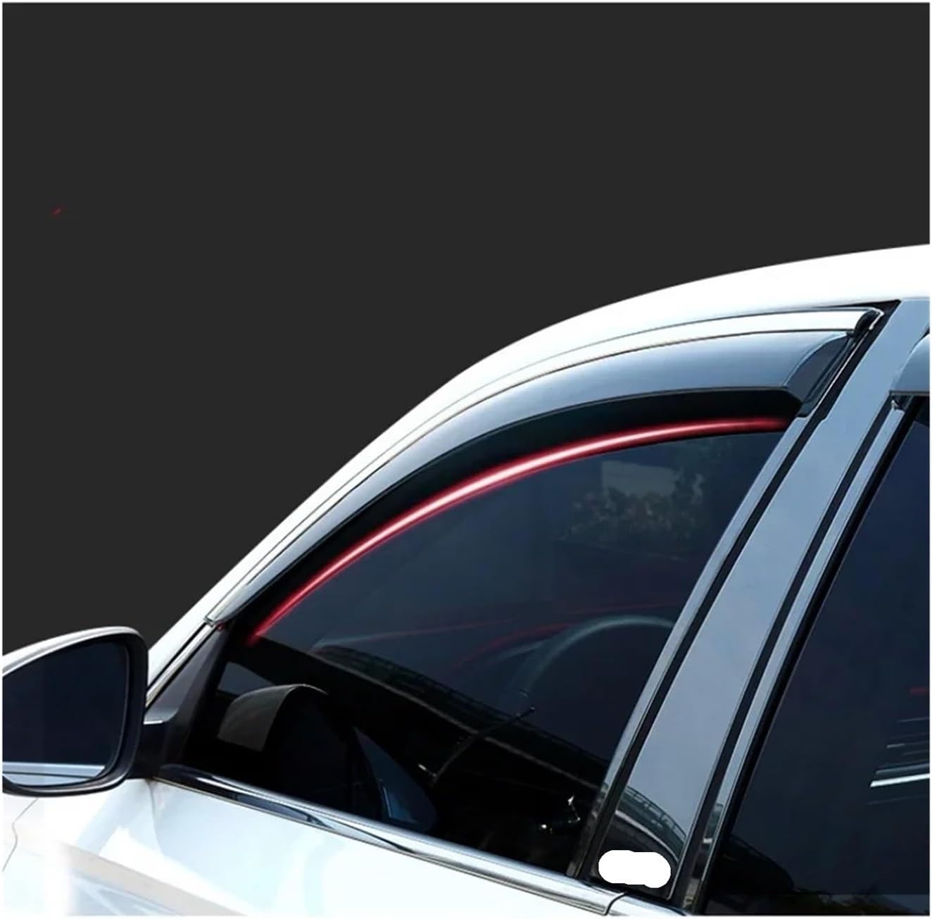 ABS ウィンドウ ディフレクター トヨタ フォーチュナー SW4 2012 2013 2014 ウィンドウ バイザー日雨ガードカー YCSUNZ  トヨタ と互換性がある トヨタ フォーチュナー 2012 2013 2014 2015 対応 4個 サイドウィンドウデフレクター カーウィン