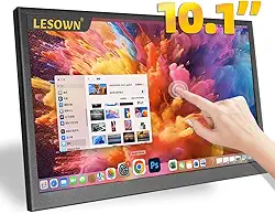 Monitor de 10 polegadas, tela sensível ao toque, pequeno, HDMI, portátil, 1024 x 600 IPS, computador, tela secundária de 10,1 polegadas, mini monitores para Windows, Mac, laptop, PC