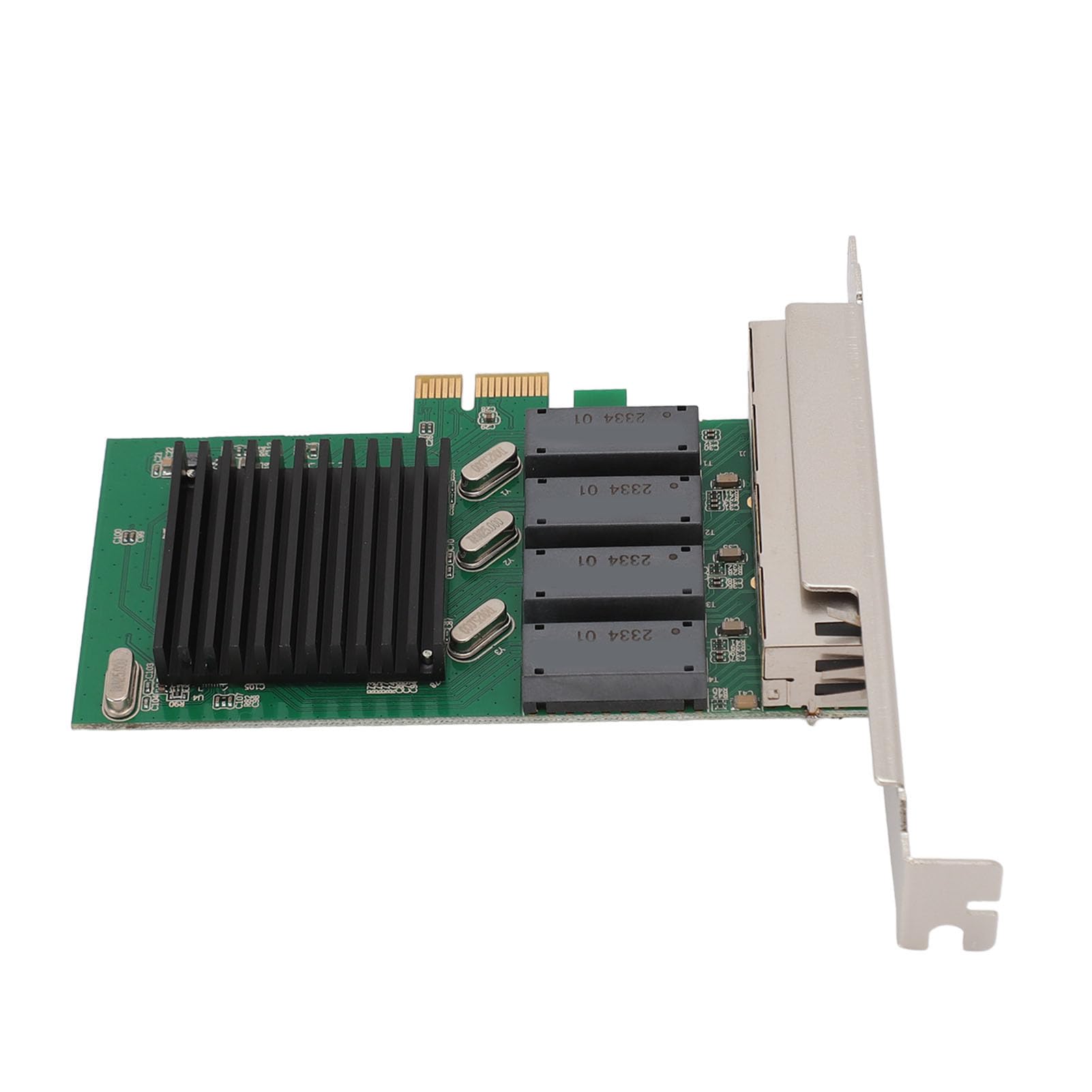 Carte Réseau Gigabit 4 Ports avec Haute durabilité, Dissipateur de Chaleur, Haute Vitesse et stabilité pour PC de Bureau, PCB Métallique, Taux de Transmission 10/100/1000 Mbps,