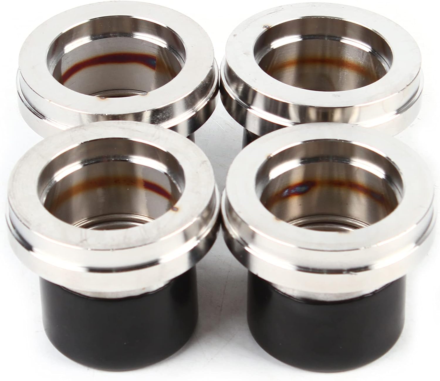 Stainless Steel Boat Trailer Bearing Protectors,2.717-inch Bearing Protectors with Rounded Edge Precise Hole Positions and Threads,4pcs Wheel Hub Bearing Protectors for Trailers,Boats,Motorcycles,Cars