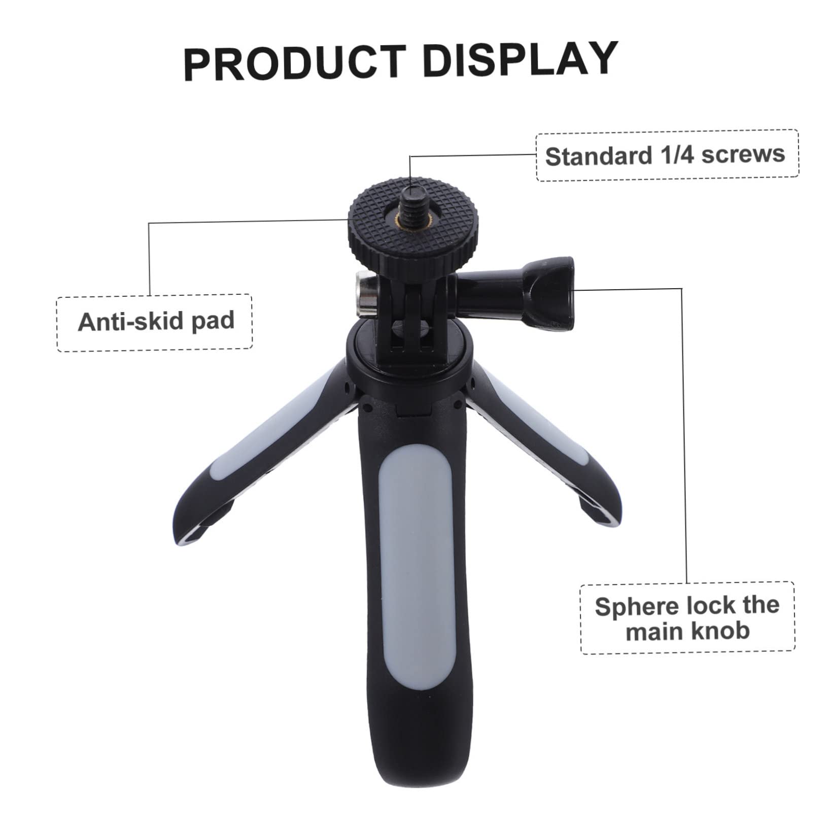 Hemobllo 2pezzi Treppiede Mini Estensibile Acciaio Inossidabile Con Supporto Per Selfie Stick Design Leggero e Portatile Antiscivolo Per Fotografia Viaggio