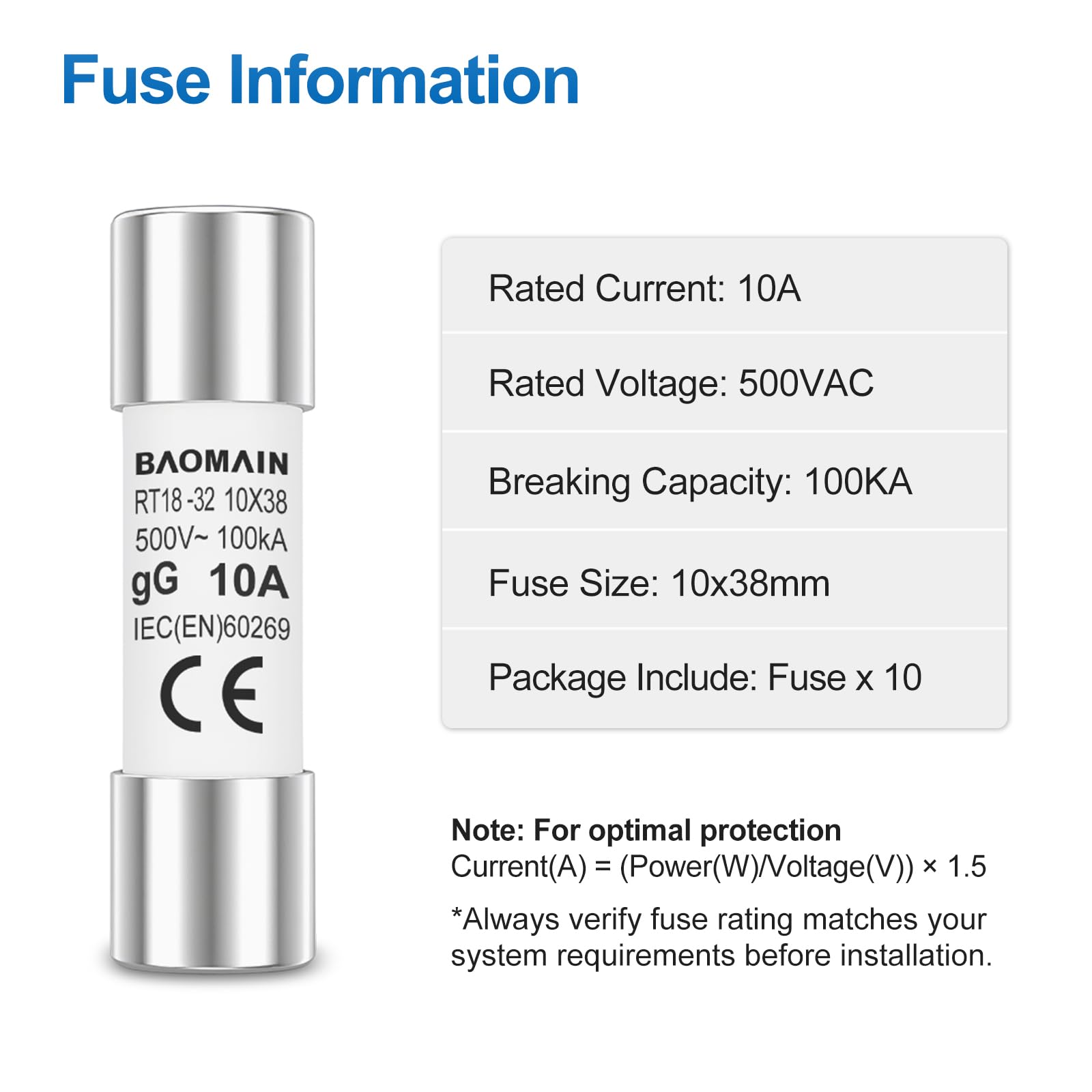 10 Pack 10A Fuses - Protect Your Electricals -4