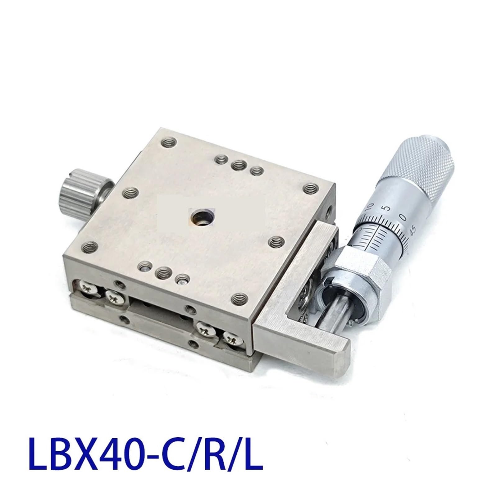 Tavola di posizionamento rotante motorizzata asse X 40 * 40 mm LBX40-C LBX40-R LBX40-L Tavola scorrevole in acciaio inossidabile Piattaforma di spostamento manuale Tavola lineare ad alta precisione