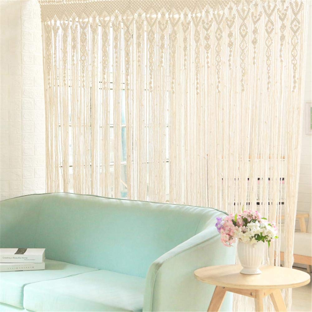 Tenda Macramè Boho 100x200 Cm - Decorazione Parete Fatta A Mano, Per Porte E Interni - Foto 5