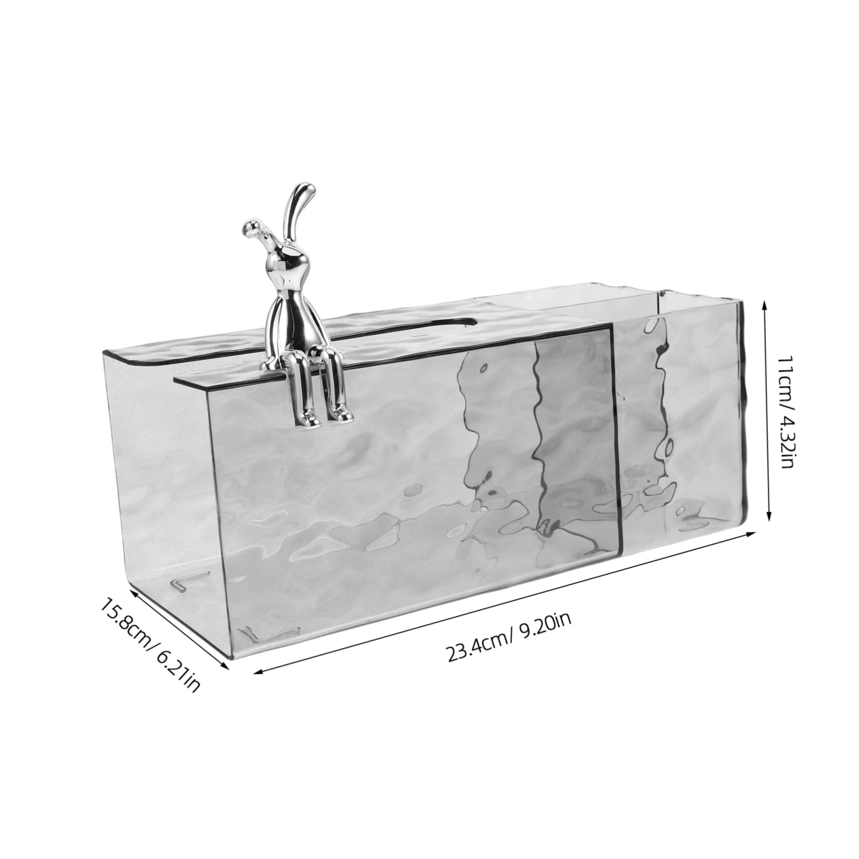 SOLUSTRE Stylish Remote Control Storage Box Tissue Holder Decorative Box for Living Room Multi-Grid Paper Tissue Storage