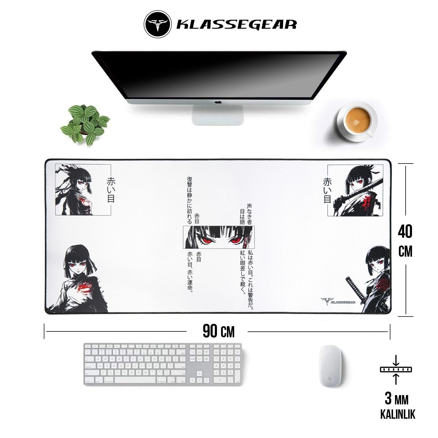 keikoページ Klasse Pro - 10 Farklı Model Dikişli Kenar 90x40 cm Oyuncu Gaming
