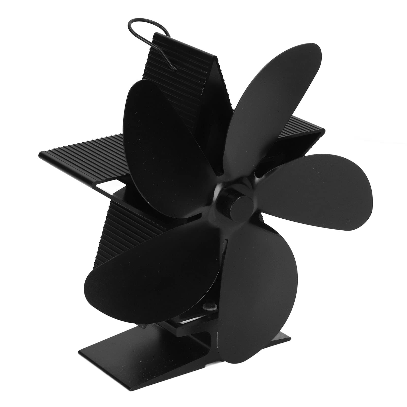 Fafeicy Schwarzer Kaminbetriebener Wärmeventilator, Automatischer Start,