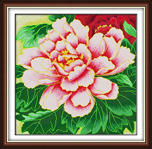 Peinture au diamant 5D fleur rose : kit d'art complet 30x40cm