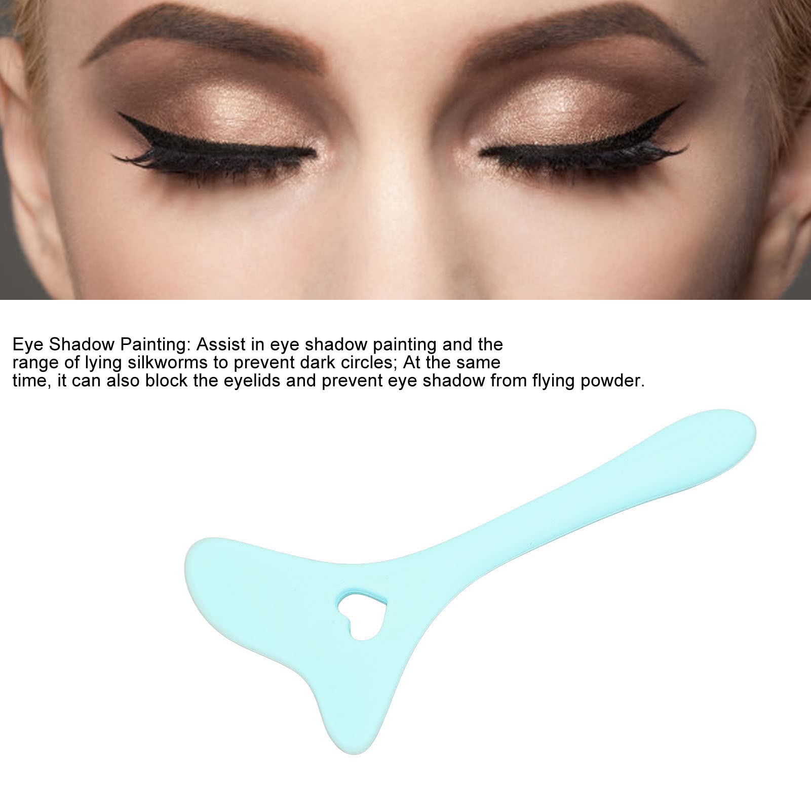Wing Eyeliner Stencils,Silicone Eyeliner Eyeshadow Stencils Tail Spoon Flexible Eyebrow Pencil Stencil Eyeliners Template for Makeup(Blue) - Image 2