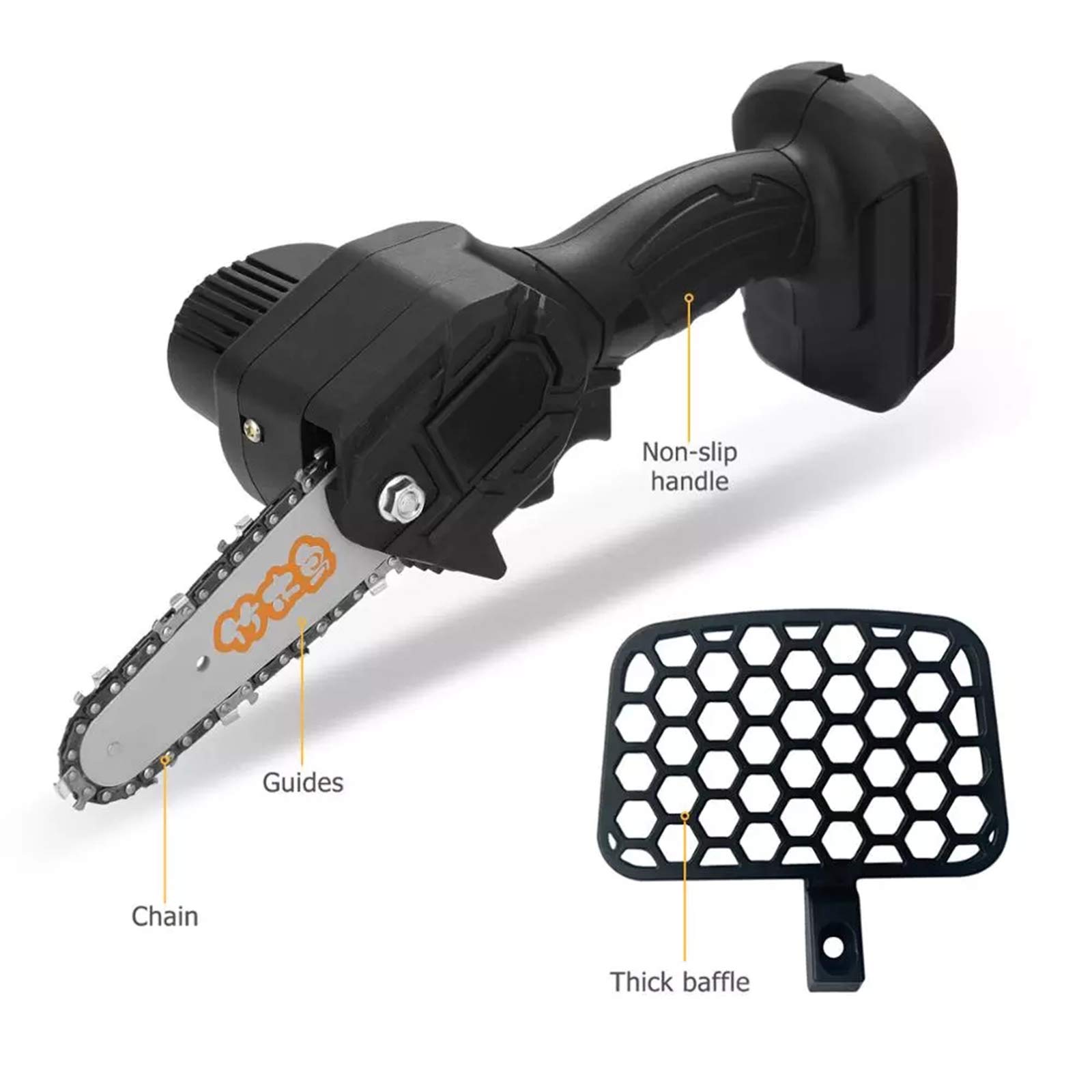 Elettrosega A Batteria, Batteria al Litio Portatile di Potatura Elettrica Seghe Ricaricabile Piccolo Elettrico Seghe S Lavorazione del Legno Mini Elettrica Seghe Giardino di Registrazione,Battery X2