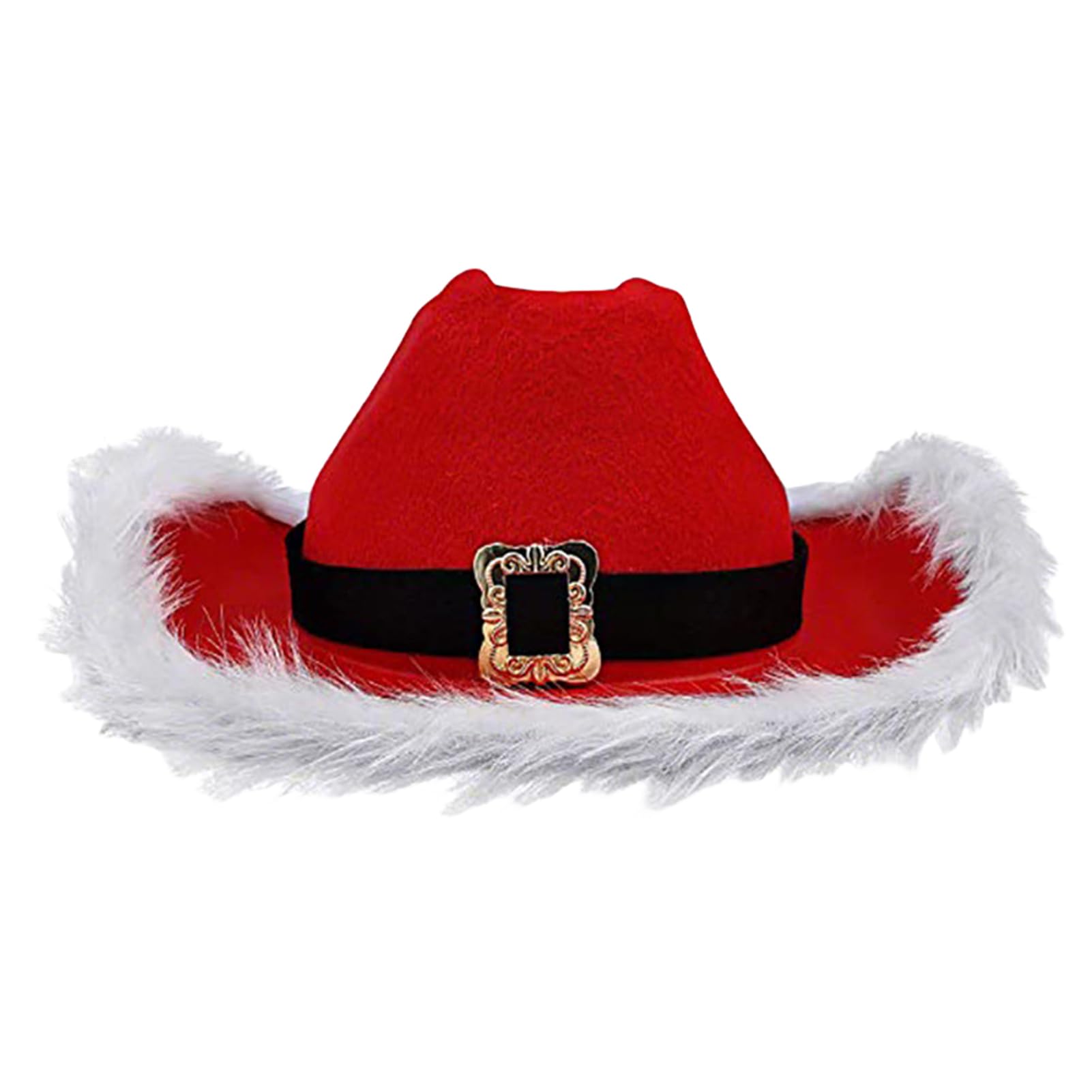 Onlynery Christmas Cowboy Hat - Cowboy Christmas Hats,Santa Costume Accessories, Dress up Hat, Cosplay Prop for Christmas Costume Party Supplies Halloween