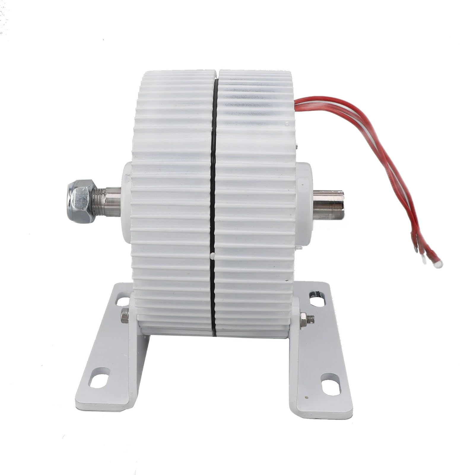 FTVOGUE Generatore a Magneti Permanenti con Alternatore Trifase, Generatore Sincrono a Doppio Albero in Lega di Alluminio 24 V 300 W con Base, per Utenti di Turbine Eoliche Verticali o Orizzontali