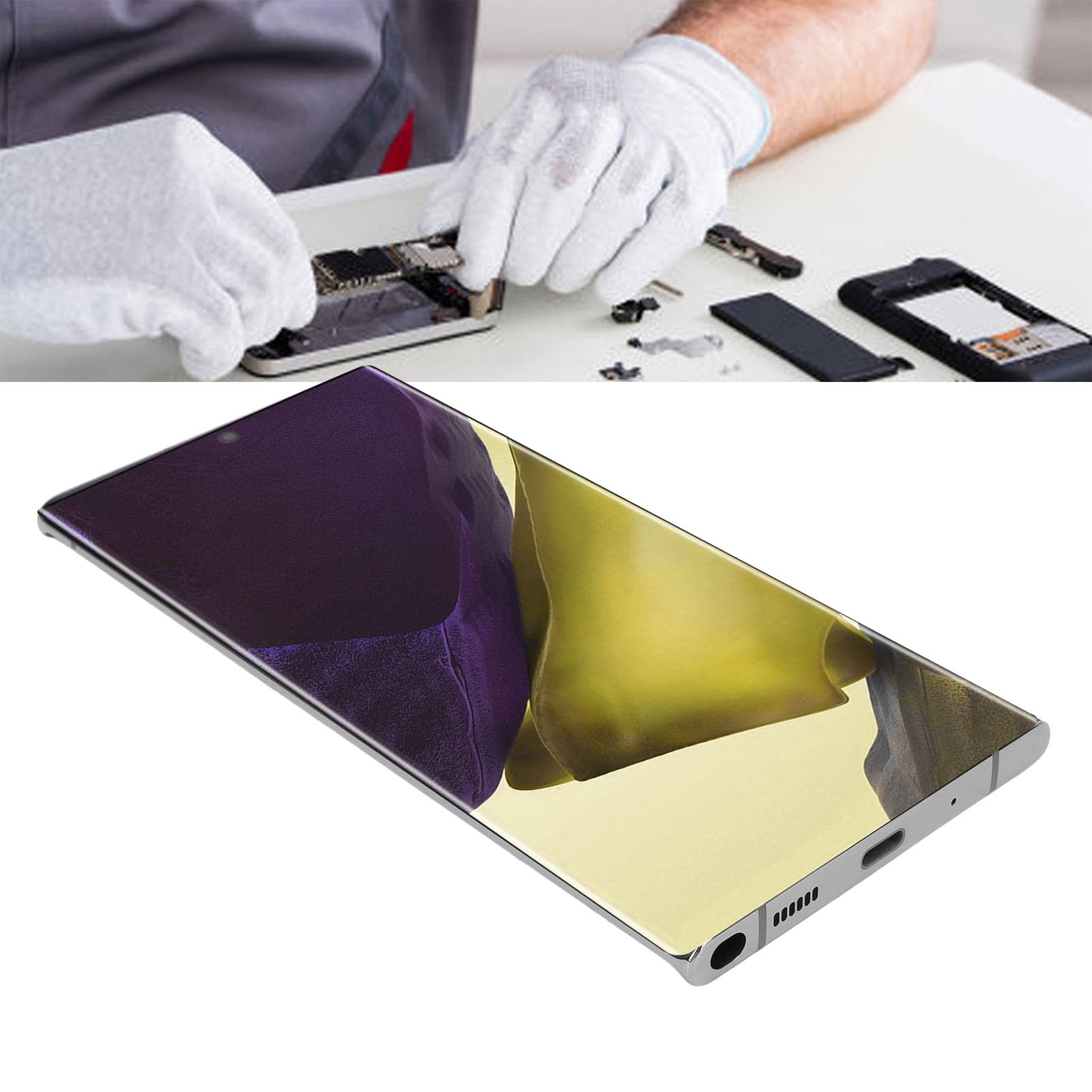 Zestaw Ekranu do Note 20 Ultra, 6,9 Cala AMOLED (SILVER)