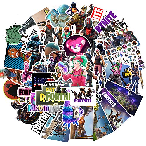 100 pegatinas de juego Fortnite, calcomanías impermeables para bricolaje, decoración motocicletas, portátiles, bicicletas, monopatines, snowboard