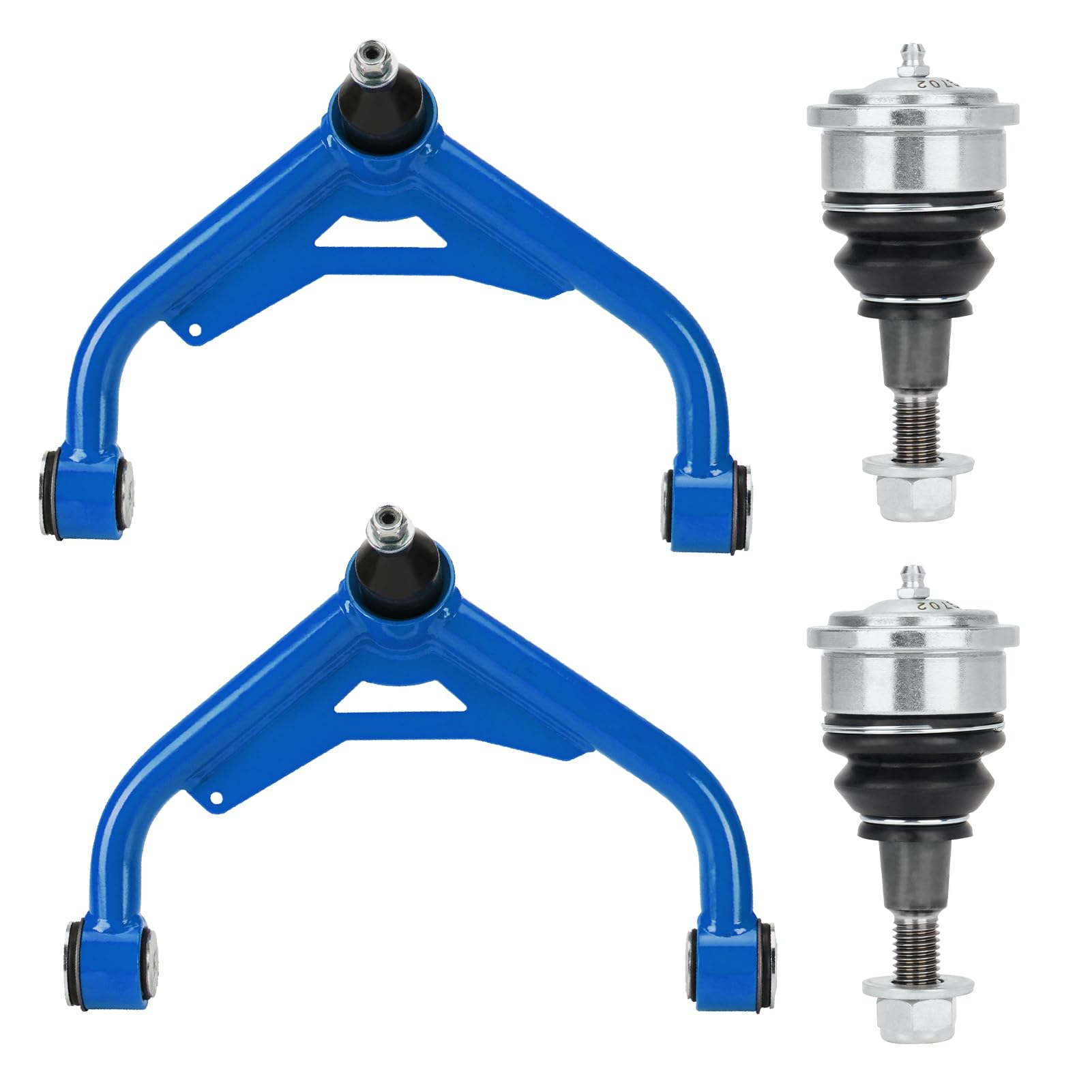 Front Upper Control Arms Lift 2-4" for Chevy Silverado 2500 3500 HD 2000-2010, GMC Sierra 2500 3500 HD 2000-2010, with ReplaceBall Joints, Adjustable Suspension Kit 4Pcs