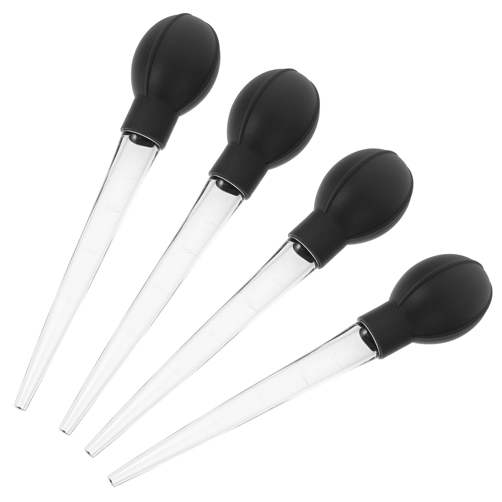 STOBAZA 4pcs Test Tube Measuring Tool Droppers Big Measuring Dropper Kitchen Baking Large Transfer Liquid Dropper Pipette with Scale Liquid Food Dropper For Liquid Dropping Black