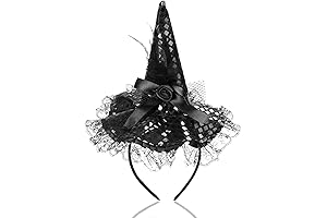 Mystifying Halloween Witch Hat Headband for Adults