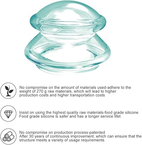 Miniatura 4 de ICUPPING Juego de terapia de ventosas para uso doméstico y masajistas profesionales, juego de ventosas de silicona para liberación miofascial de
