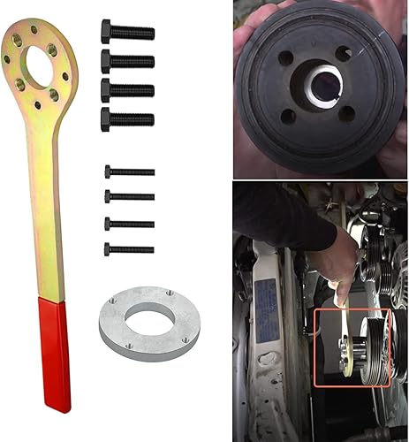 Miniatura 4 de YANWEN Herramienta de polea de manivela para Subaru, kit de soporte de llave de tornillo para Subaru Imprezas EJ solamente, Legacy, Outback,