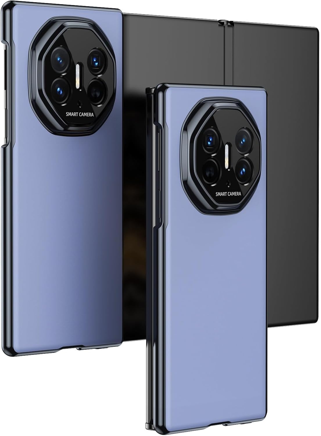 Phone Accessory Compatible with Huawei Mate XT Plating Case with Screen Protector Hinge Case,Drop Protection, Scratch Resistant & Shock-Absorbent – Slim Design Frosted Folding Cover Phone Cover(Blue)