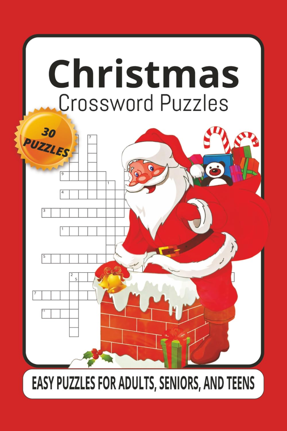 Christmas Crossword Puzzles: Easy Puzzles for Adults, Seniors, and Teens