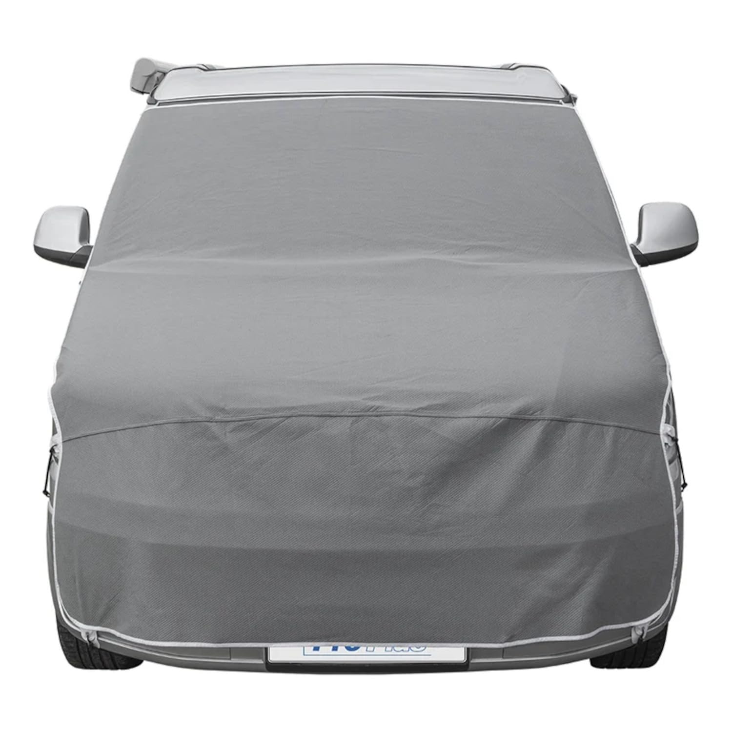 Frontscheiben Abdeckung kompatibel für Verschiedene Marken – Abdeckplane für Wohnwagen mit UV-Schutz 160 GSM Vliesstoff, Spiegelschlitzen & Spanngurten (Kompatibel mit Volkswagen T5 und T6)