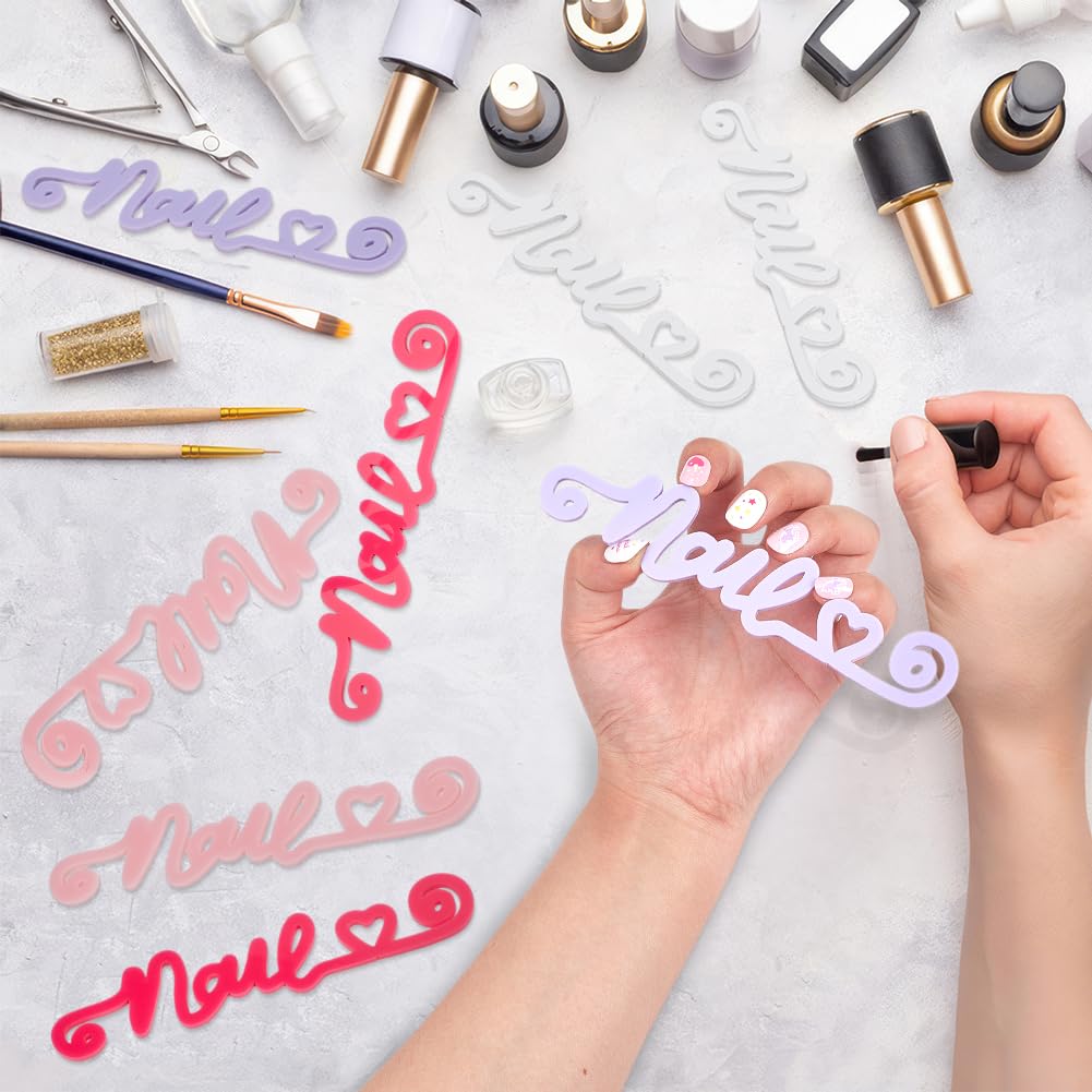 NBEADS 8 Pcs 4 Colors Custom Nail Photo Props - Image 4