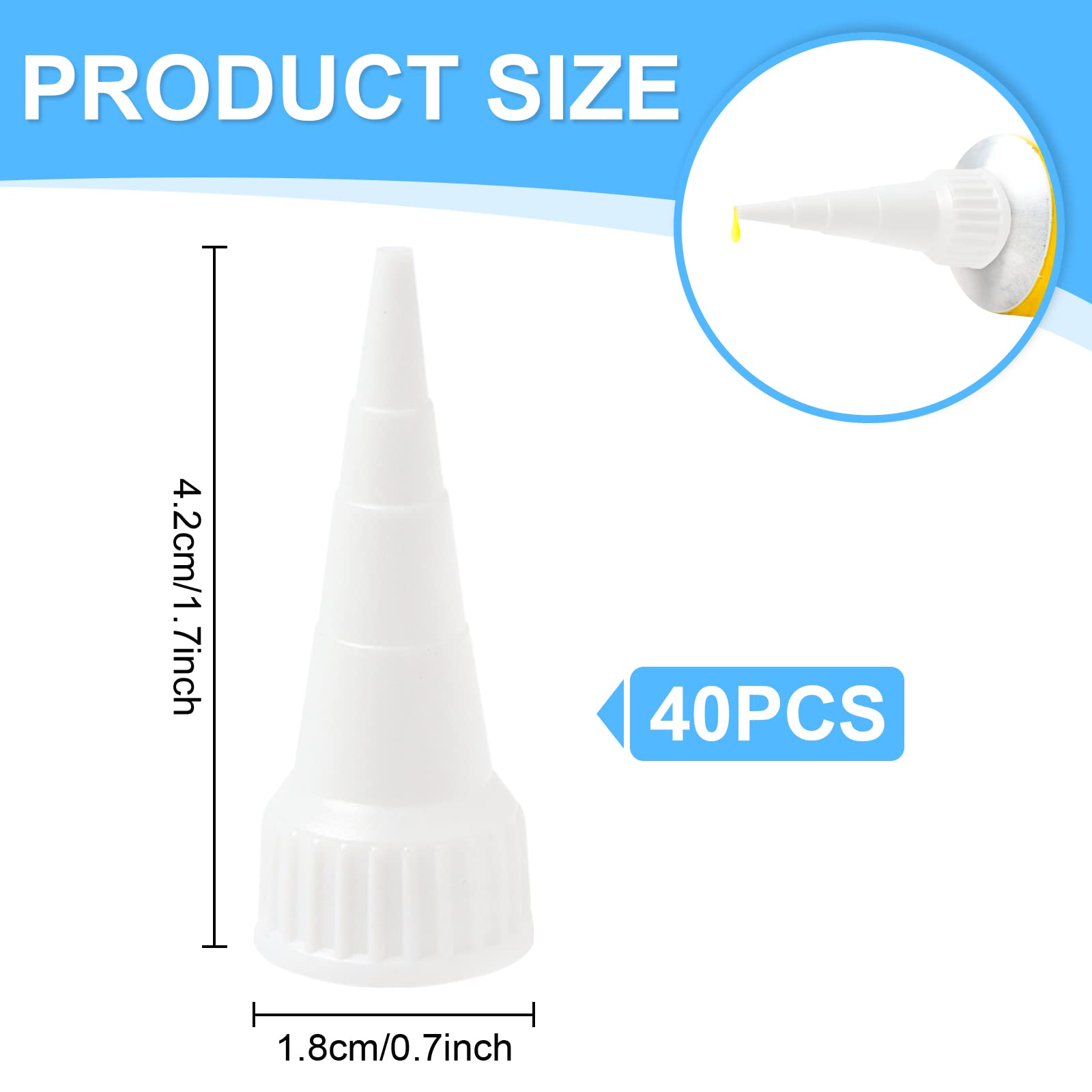 Buy Hapy Shop 40 Pieces Snip Tip Applicator Tips Cap for E6000 Craft