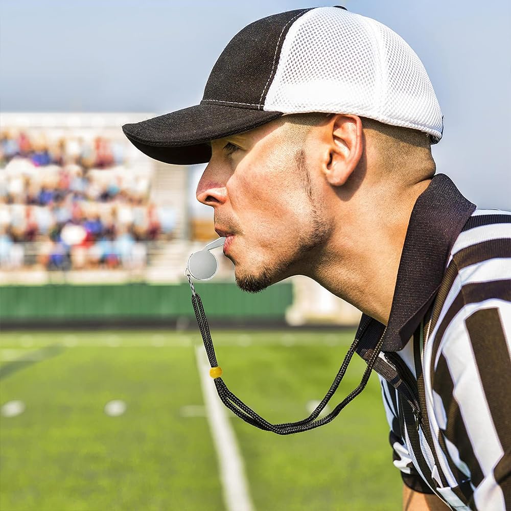 Lahviuu Fischietto,2 Pezzi Fischietti in Plastica con Cordino,Fischia Arbitro Fischietti Sportivi,per attività All'aperto, Arbitro, Allenatore, Bagnino, Calcio, Basket