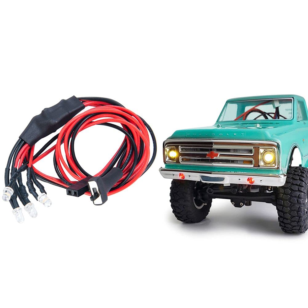 RC-Hub LED Front Light Headlights Bumper Light Set for 1/24 Axial SCX24 AXI00001 RC Crawler Car (Yellow+White)