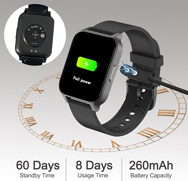 CHRONUS Smartwatch Uomo Donna 165 Orologio Fitness Contapassi Cardiofrequenzimetro da Polso 24 Sportivo Smart Watch con Misurazione della temperatura corporea Impermeabile IP67 per Android iOS
