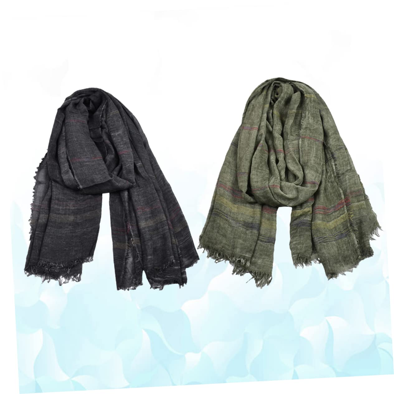 2 Pezzi Sciarpa Antivento Scialli Estivi Per Le Donne Visiera Completa Scialle Da Donna Sciarpa Da Uomo Sciarpa Estiva Rebozos Para Mujer Sciarpe Per Le Donne Collo Sicurezza