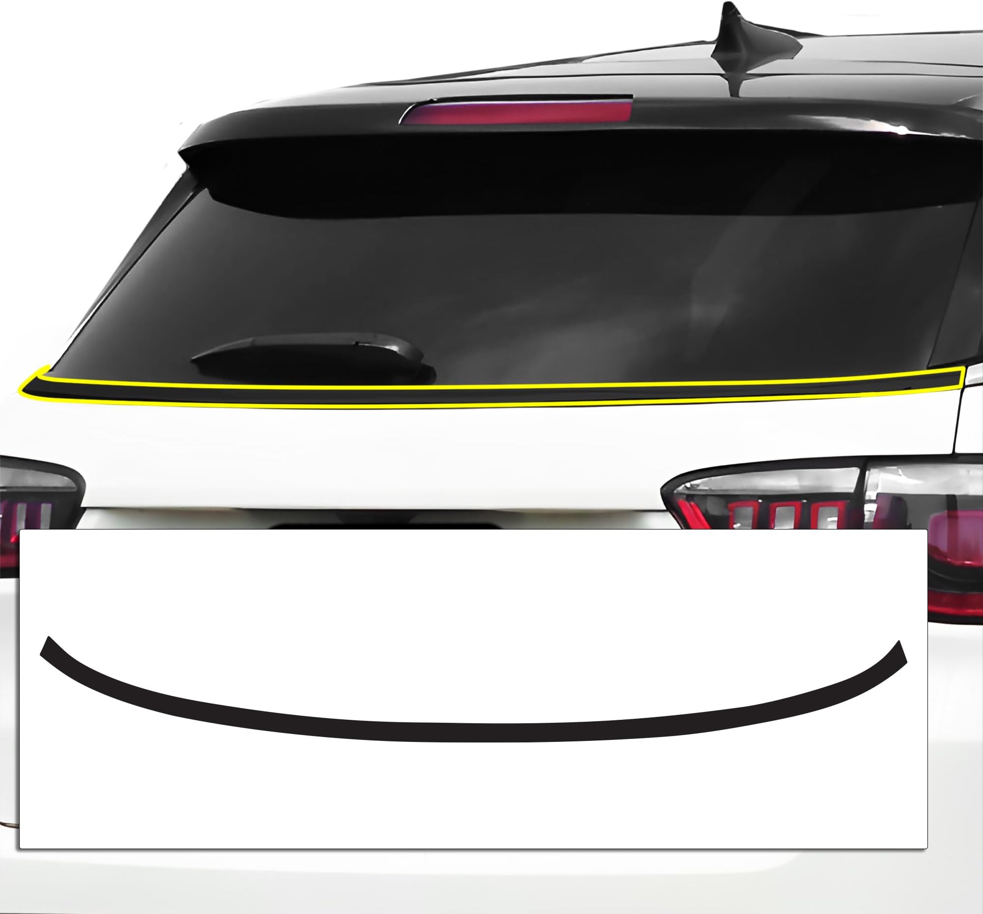 BOGAR TECH DESIGNSfor Jeep Compass 2018-2025 Rear Bumper Chrome Delete Overlay, Gloss Black
