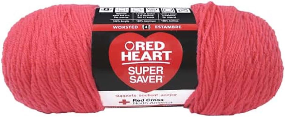 Red Heart Yarn Super Saver 0259 Flamingo 7 ozQ