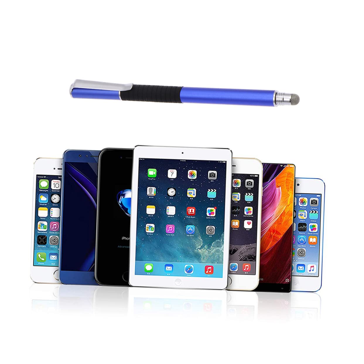 Artibetter 20piezas Lápices Capacitivos Pantallas Táctiles Incluye Bolígrafo Azul Profundo Puntas De Conductora y Compatible con Tablets y Smartphones