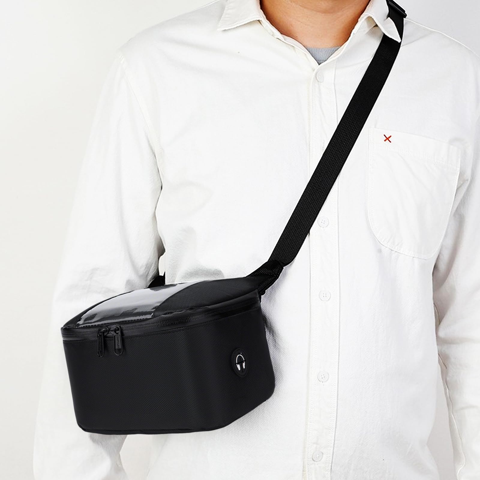 Borsa Anteriore Moto, Borsa Impermeabile per Manubrio, Borsa da Motociclo, Borsa con Touch Screen, Portaoggetti Grande Capacità 2L, Copertura Anti-Pioggia, Per Harley Triumph, Per Suzuki Honda Yamaha