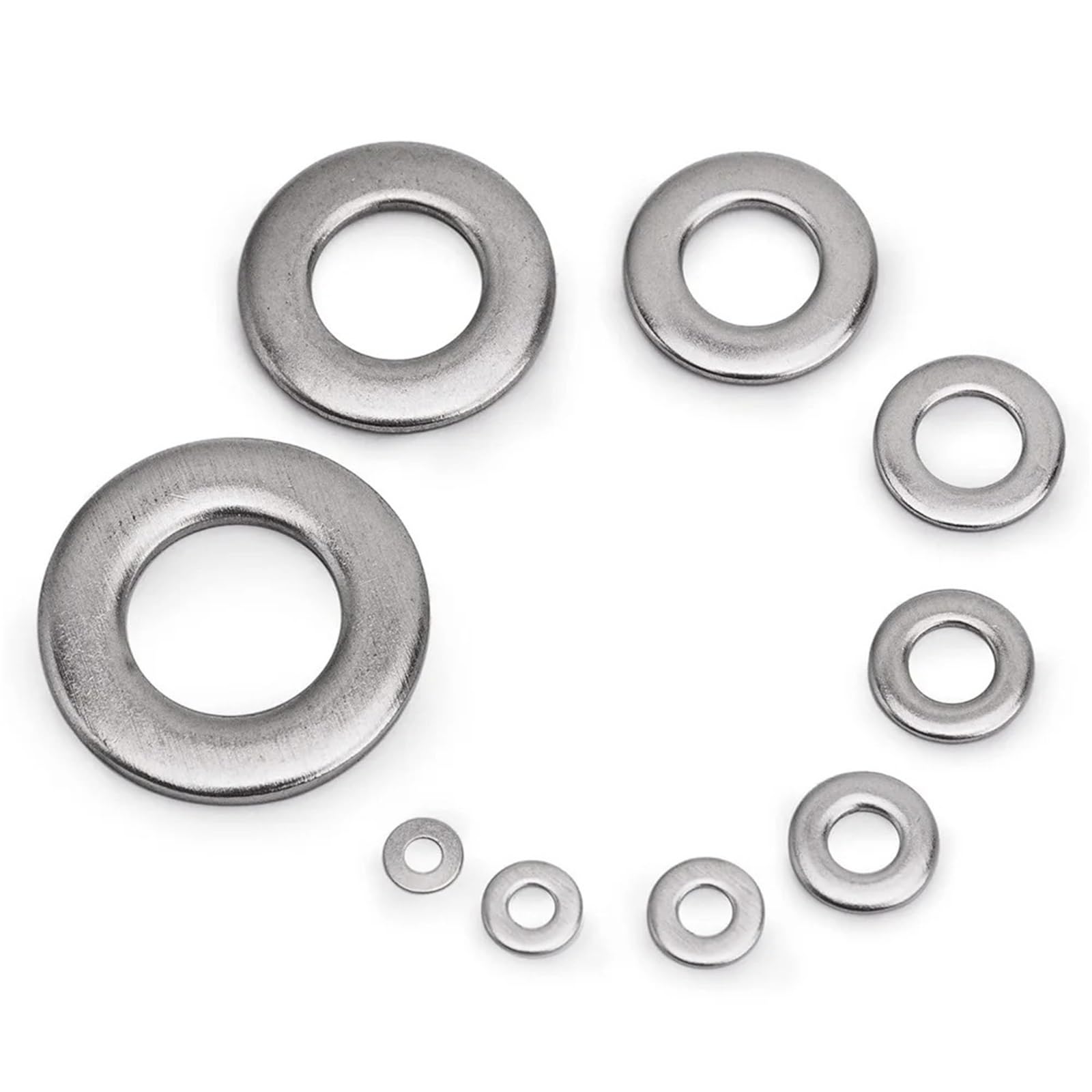 Assortiment de rondelles plates en acier inoxydable 580, 304 pièces, ensemble d'assortiment, bague d'étanchéité, fixation joint, entretoise ronde, Kit à vis métal Pour Vis Et éCrous