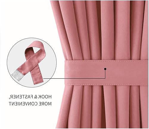 Miniatura 531 de DWCN Cortinas para puerta francesa: cortina térmica con bolsillo para barra para puertas con ventana de cristal, puertas de cocina y patio