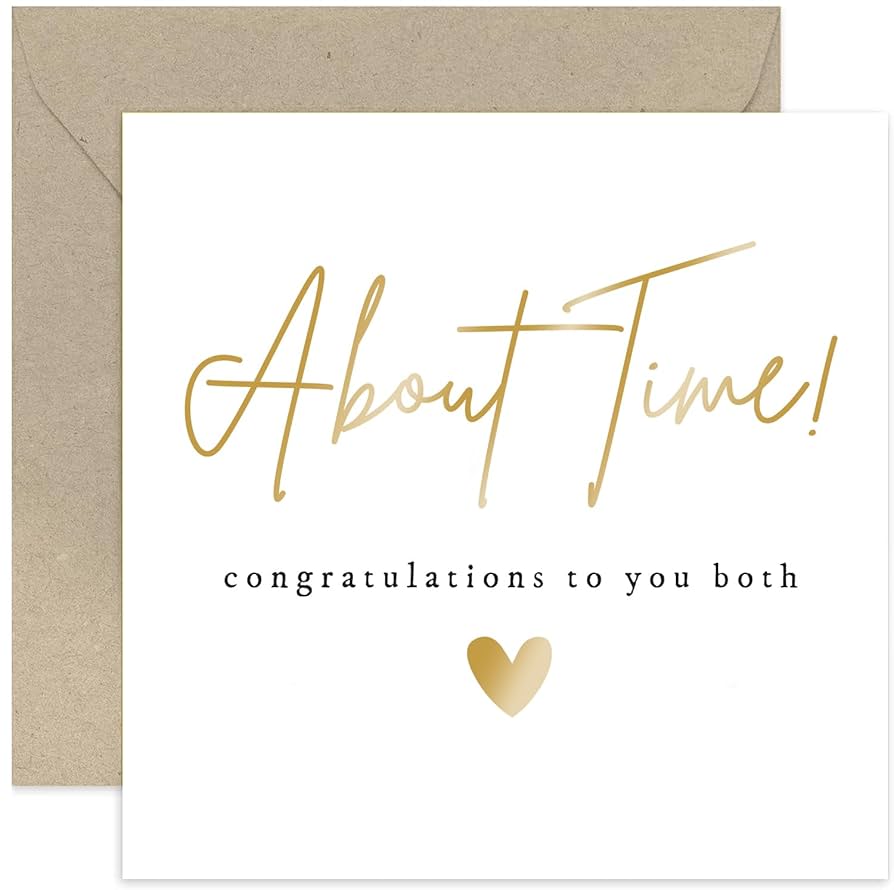 Old English Co. Fun Engagement Greeting Card For Couple - Funny Wedding